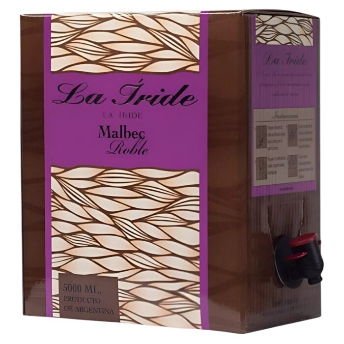 Vino Malbec Premium Bag in Box La Iride 5 Litros