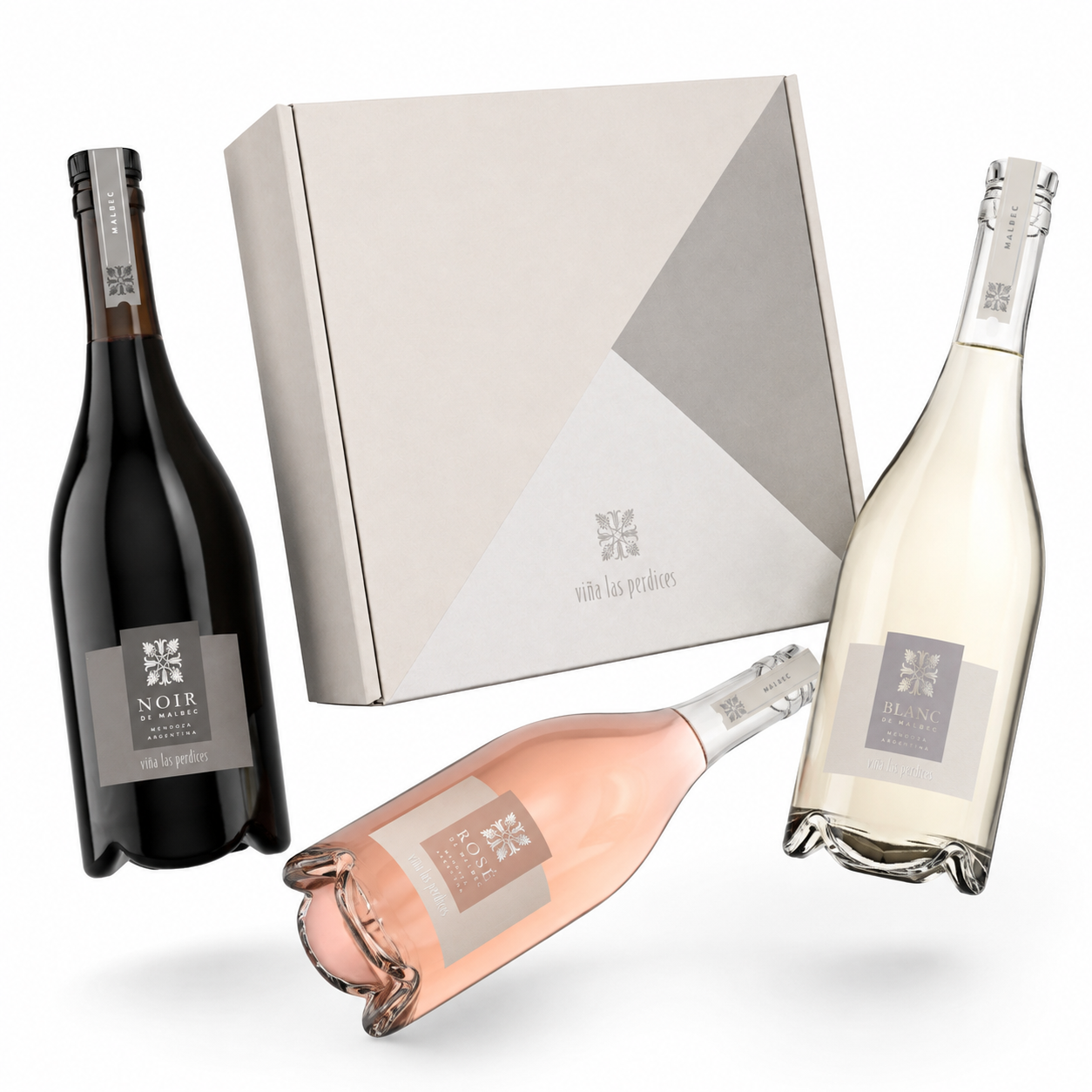 Estuche Las Perdices Logia Tapón Vidrio x3 Blanc + Noir + Rosé