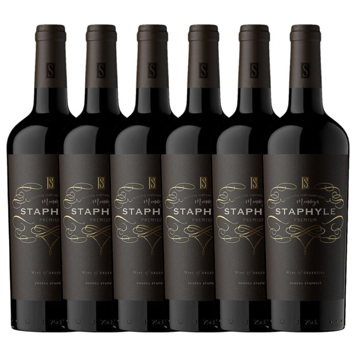 Vino Staphyle Premium Malbec Reserva x 6 unidades