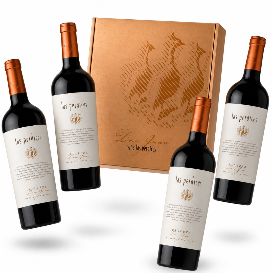 Estuche Las Perdices Don Juan Reserva Blend x4
