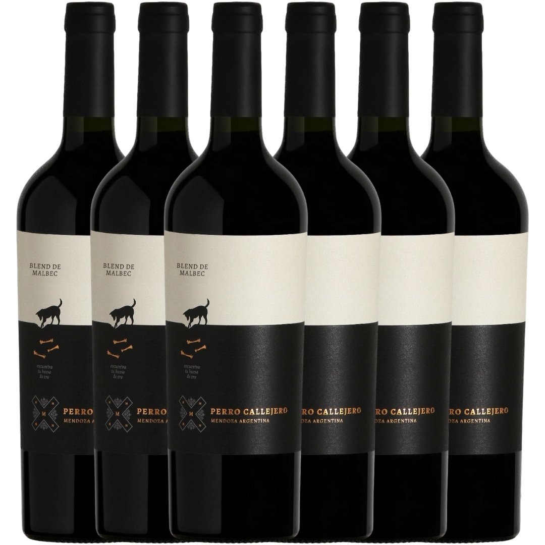 Vino Perro Callejero Malbec x6 unidades