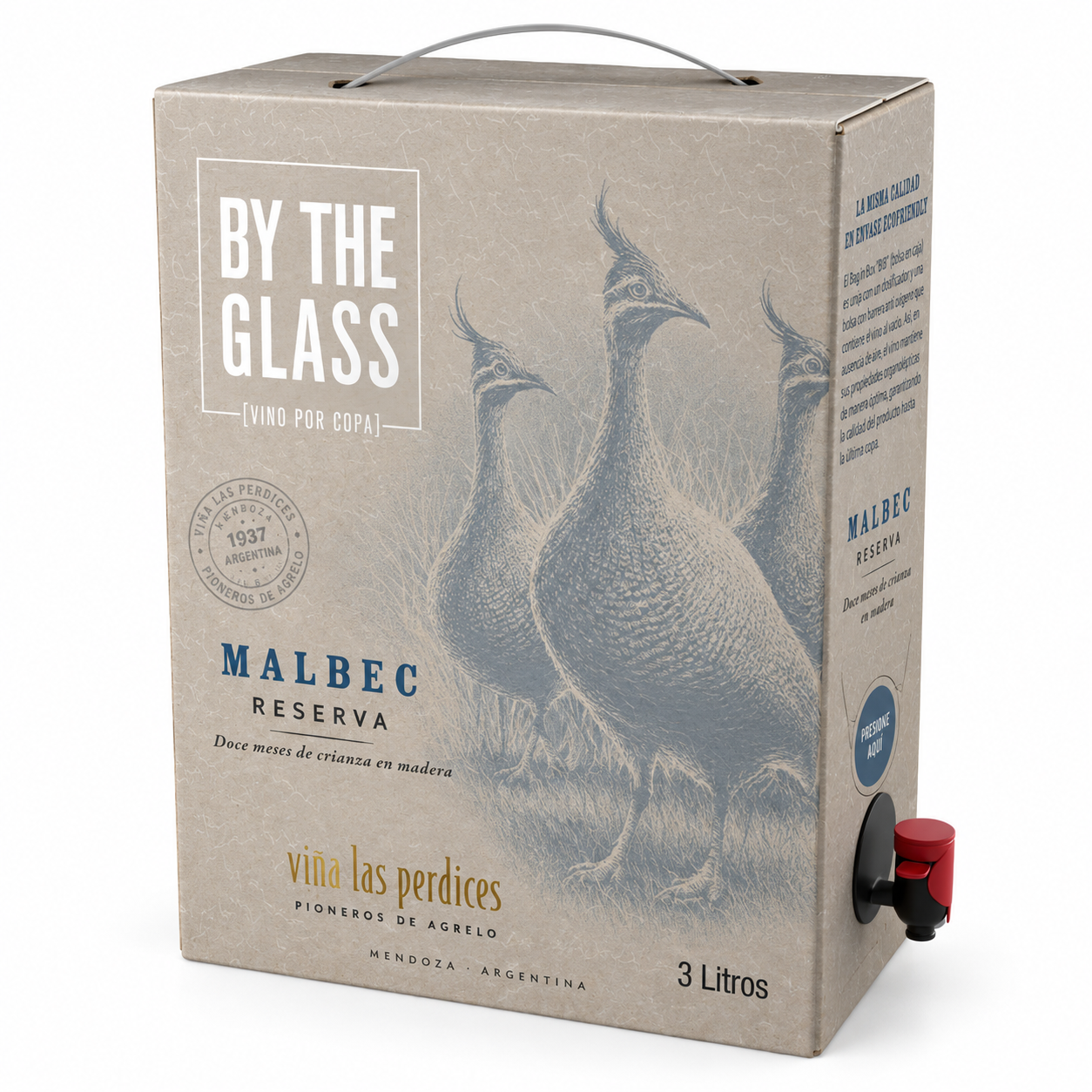 Bag in Box Las Perdices By The Glass Malbec Reserva 3 litros