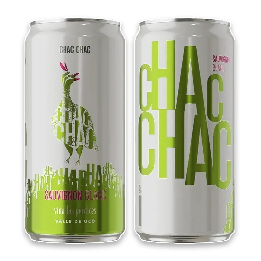 vino en lata las perdices chac chac sauvignon blanc x 12 unidades