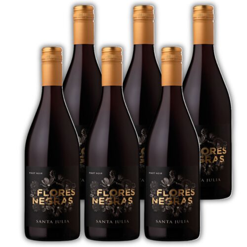 Vino Flores Negras Pinot Noir Bodega Santa Julia x 6