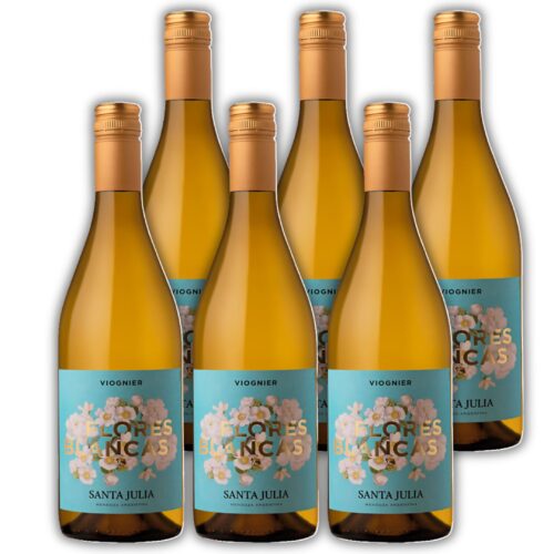 Vino Flores Blancas Viognier Bodega Santa Julia x 6