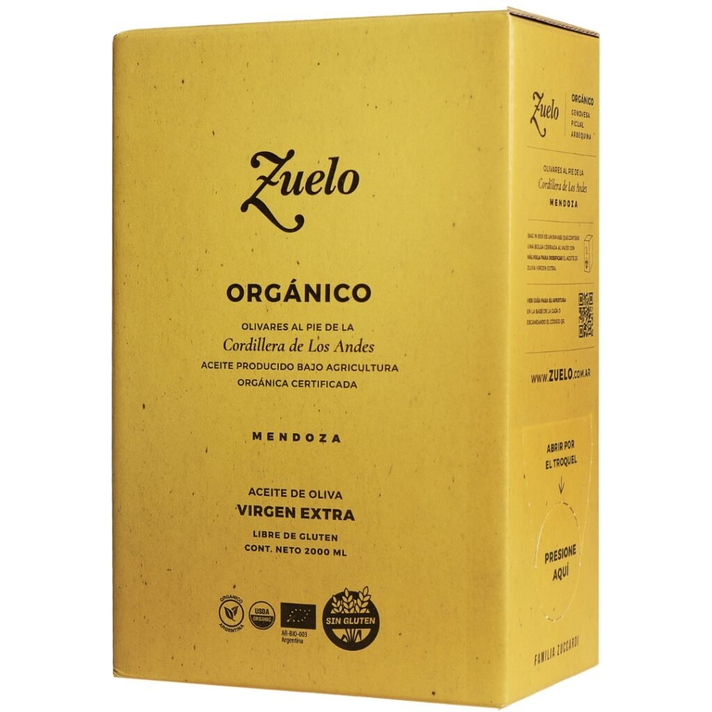 Aceite de Oliva Zuelo Orgánico 2Lts Bag in Box