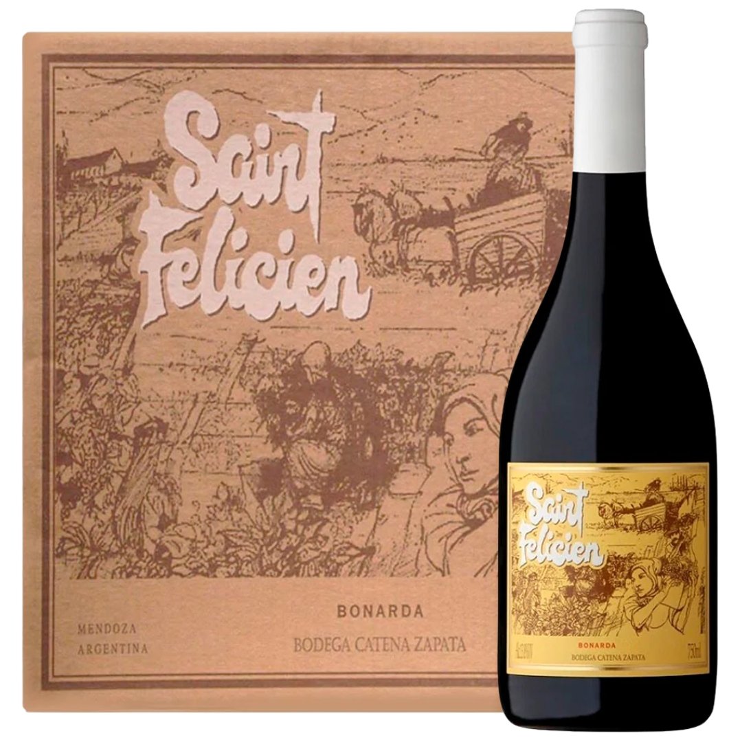 Estuche Vino Saint Felicien Bonarda x4 unidades