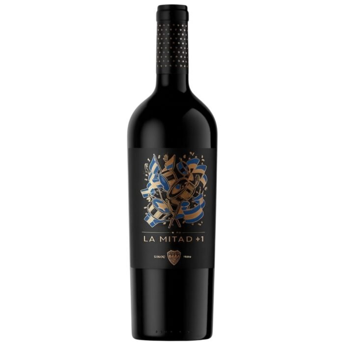 Vino La Mitad más Uno Boca Juniors Malbec 750ml