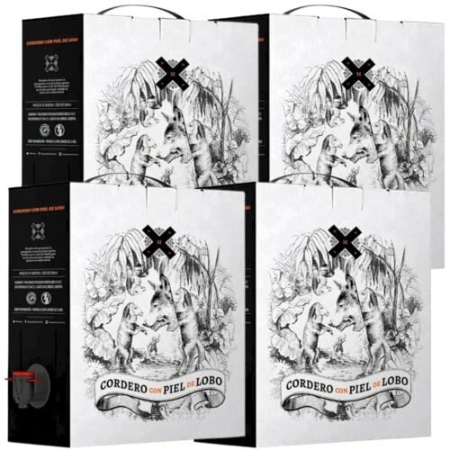 Vino Cordero con Piel de Lobo Bag in Box 3 Litros x4 unidades