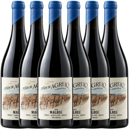 Vino Lamadrid Peñón de Agrelo Malbec 750ml x6 unidades