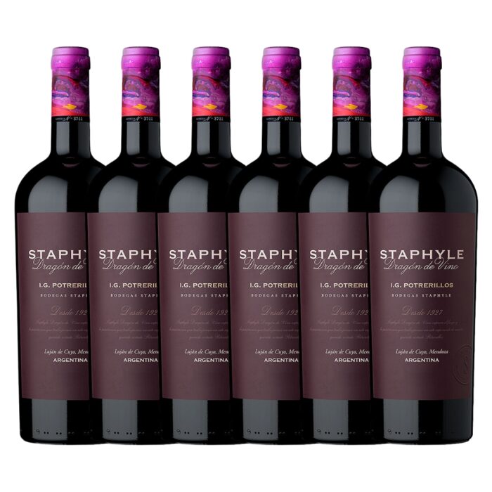 Vino Malbec Staphyle Dragon de Vino Potrerillos x 6 unidades