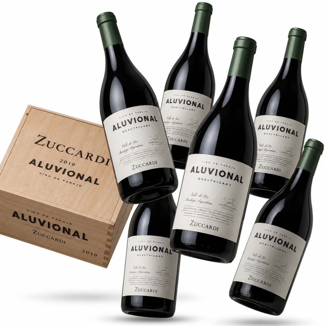 Estuche de Madera Zuccardi Aluvional Gualtallary x6