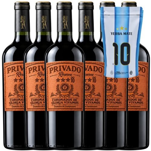 Jorge Rubio Privado Reserva Malbec x6 | Eterno 10 + Yerba de Regalo