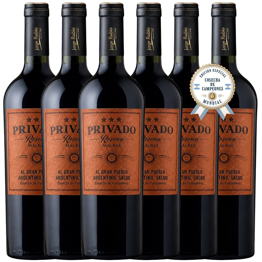 privado malbec reserva x6 edición selección argentina
