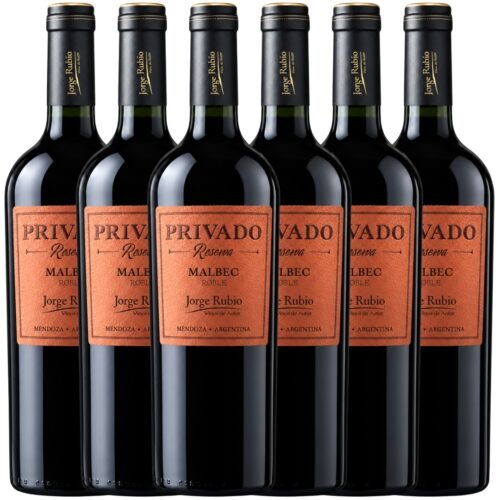 Vino Jorge Rubio Privado Reserva Malbec 750ml x6 unidades