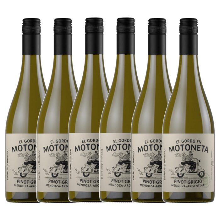 Vino Pinot Gris El Gordo en Motoneta Muy Limitada x 6 unidades