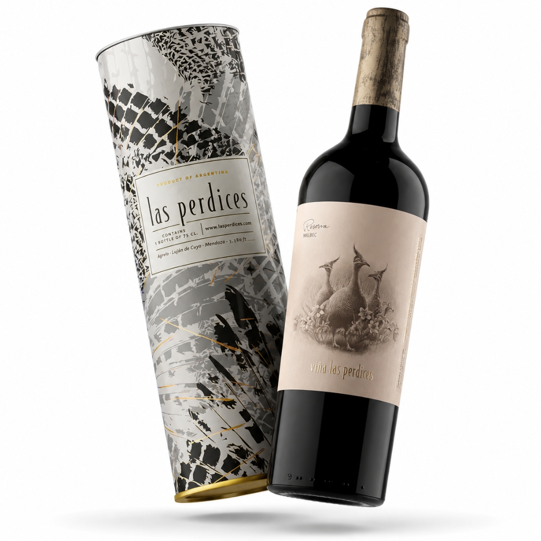Estuche Lata Las Perdices Reserva Malbec 750ml
