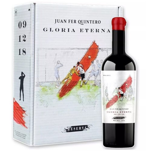vino gloria eterna juanfer quintero malbec estuche x 3 unidades