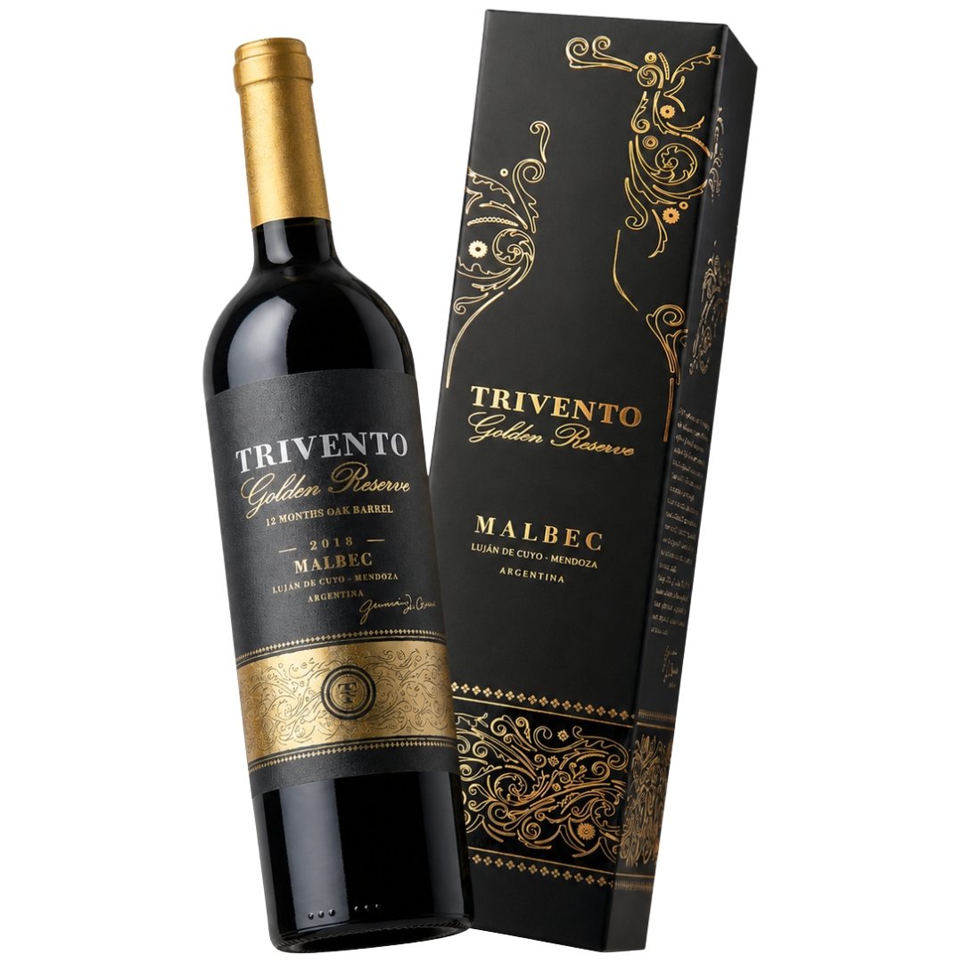 Vino Trivento Golden Malbec 750ml Estuche Regalo