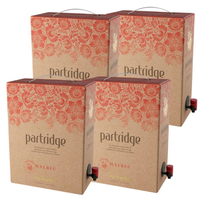 Bag in Box Vino Partridge Malbec 3 Litros Las Perdices x 4