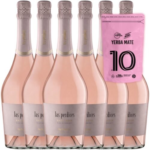 Caja Las Perdices Brut Rosé Charmat x6 + ¡Regalo!