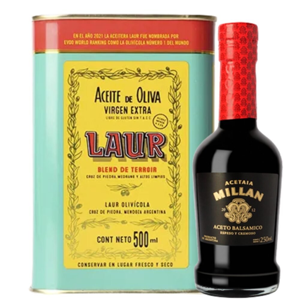 Promo Aceite de Oliva Lata Laur 500ml + Aceto Millan 250ml