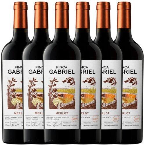Vino Finca Gabriel Merlot 750ml x6 unidades
