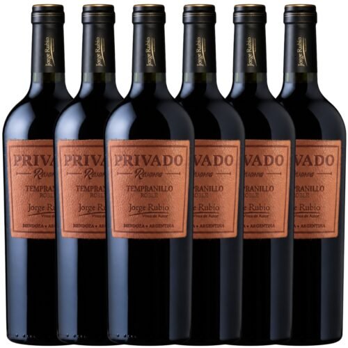 Vino Jorge Rubio Privado Reserva Tempranillo 750ml x6 unidades