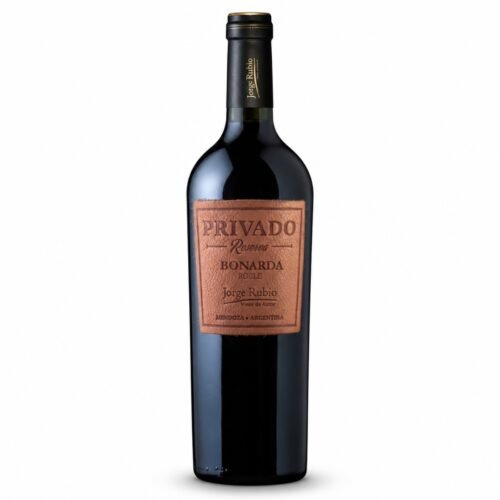 Vino Jorge Rubio Privado Reserva Bonarda 750ml | Etiqueta de Cuero