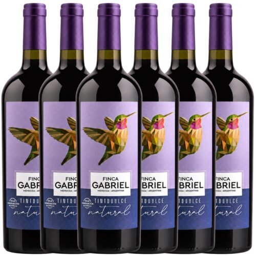 Vino Finca Gabriel Tinto Dulce Natural Bajo Alcohol 750ml x6 unidades