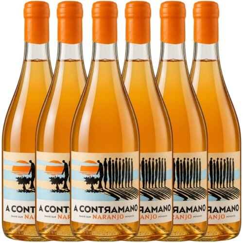 Vino Naranjo Jorge Rubio A Contramano Moscatel Rosado 750ml x6 unidades