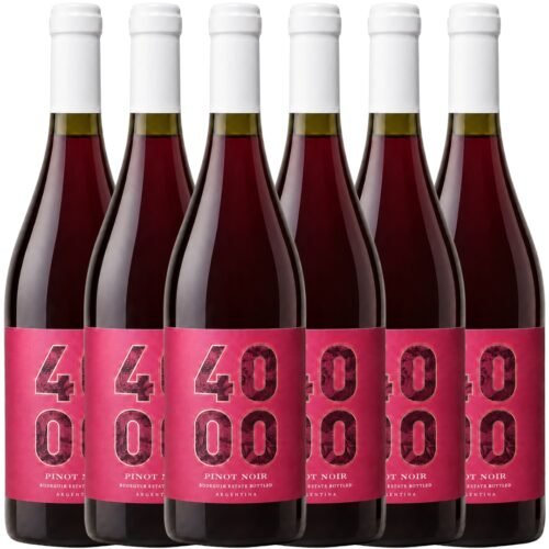 Vino Budeguer 4000 Reserva Pinot Noir 750ml x6 unidades