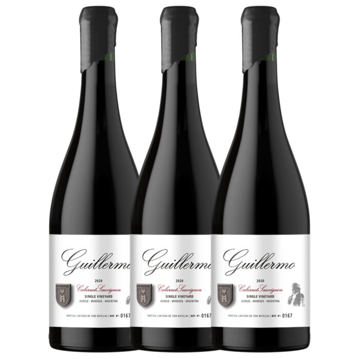 Vino Cabernet Sauvignon Guillermo x 3 unidades