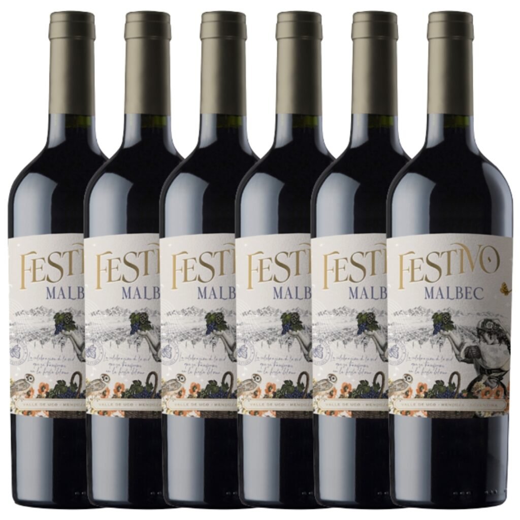 Vino Festivo Malbec Monteviejo x 6 unidades