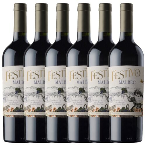 Vino Festivo Malbec Monteviejo x 6 unidades