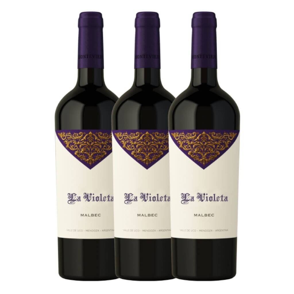 Vino Malbec La Violeta Monteviejo x 3 unidades