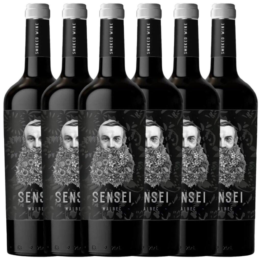 Vino Malbec Sensei Ahumado x6 unidades
