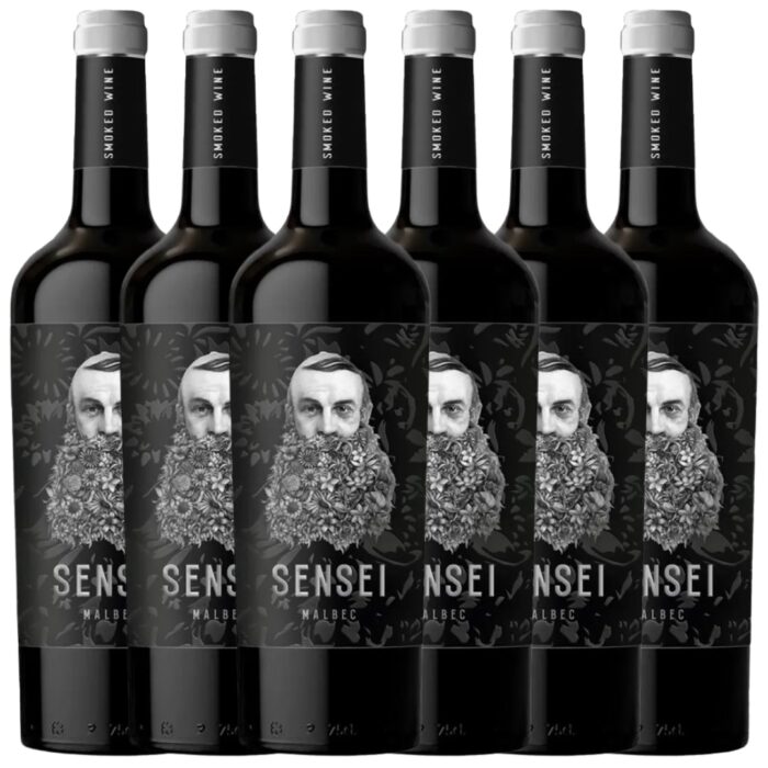 Vino Malbec Sensei Ahumado x6 unidades