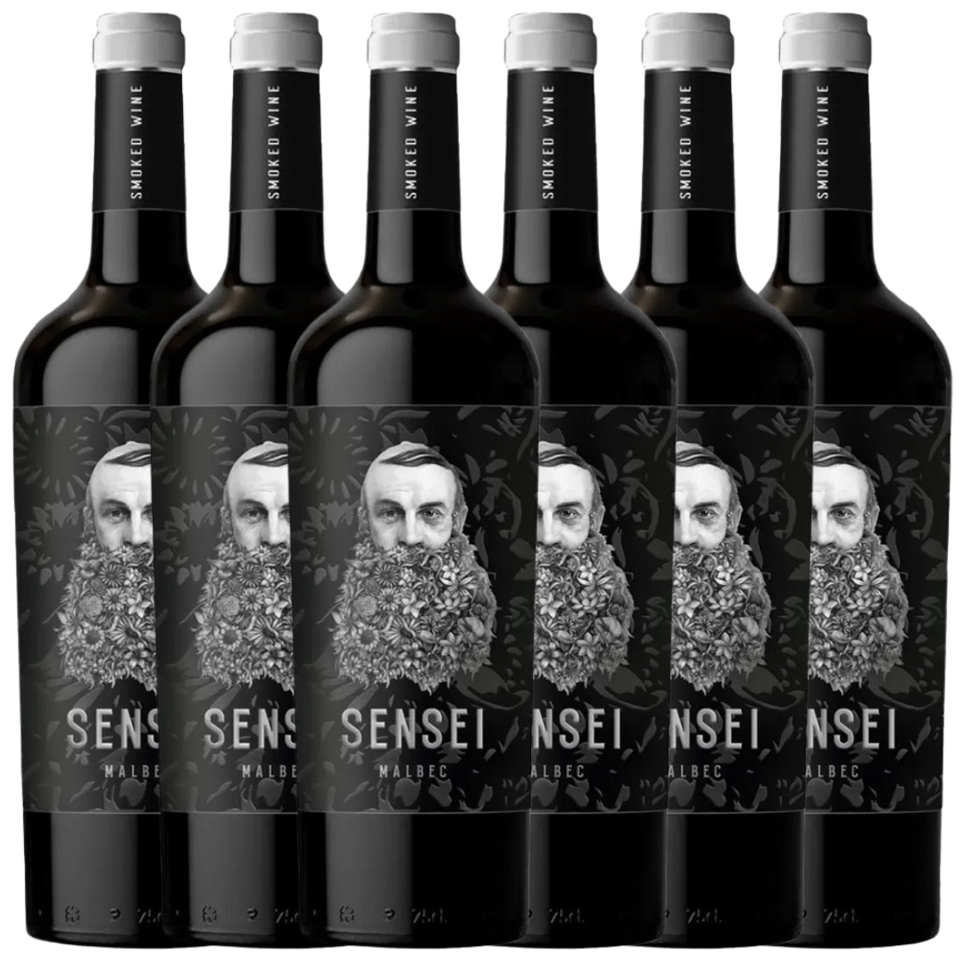 Vino Malbec Sensei Ahumado x6 unidades