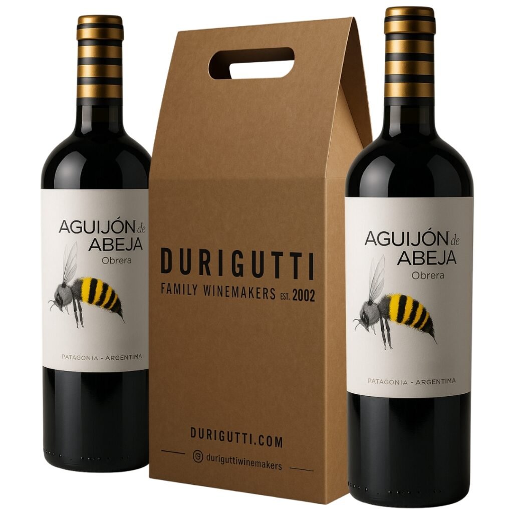 Estuche Vino Abeja Obrera x2 unidades