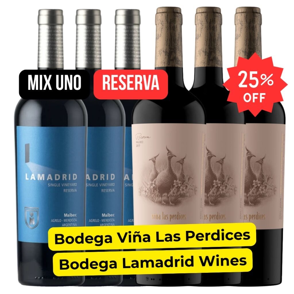Mix Uno Reserva Vinos Perdices Lamadrid x6 unidades