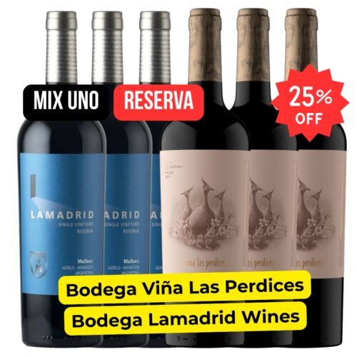 Mix Uno Reserva Vinos Perdices Lamadrid x6 unidades