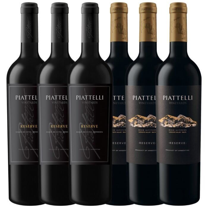 Mix Vino Malbec Piattelli Reserva x6 unidades