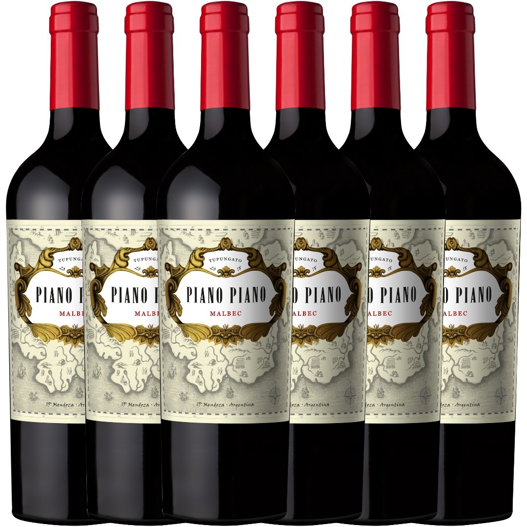 Vino Malbec Piano Piano x6 unidades