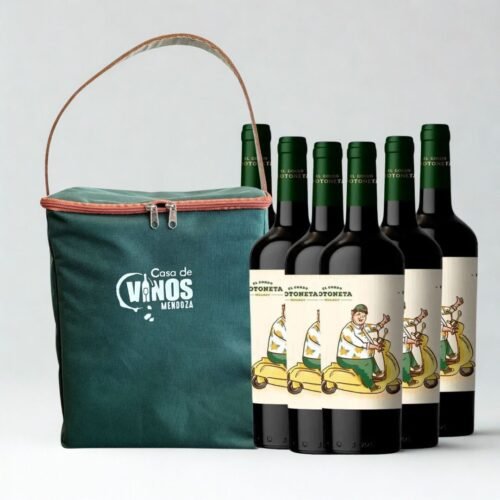 Bolso Porta Vinos más El Gordo Motoneta x 6 unidades