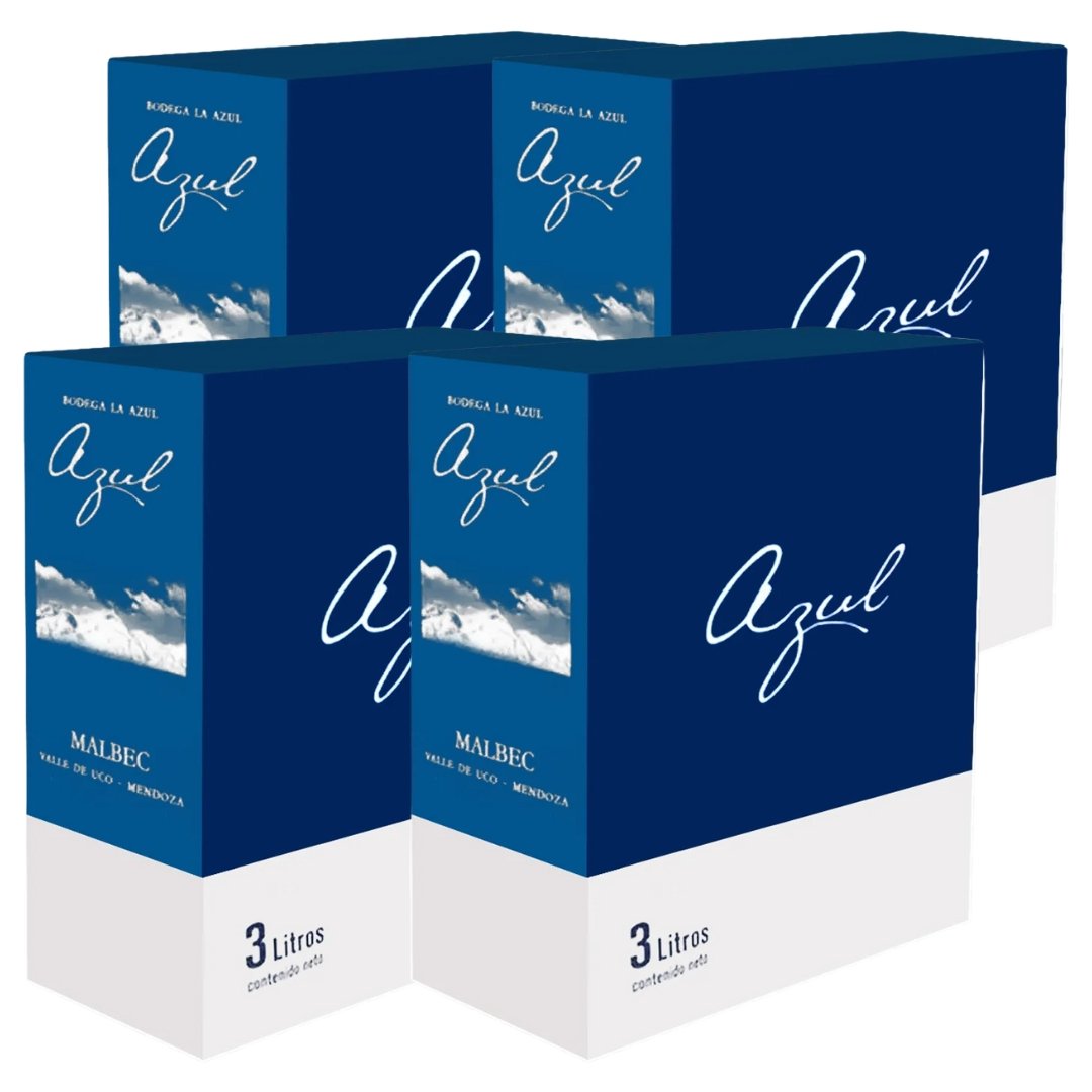 Bag in Box Vino Azul Malbec x4 unidades
