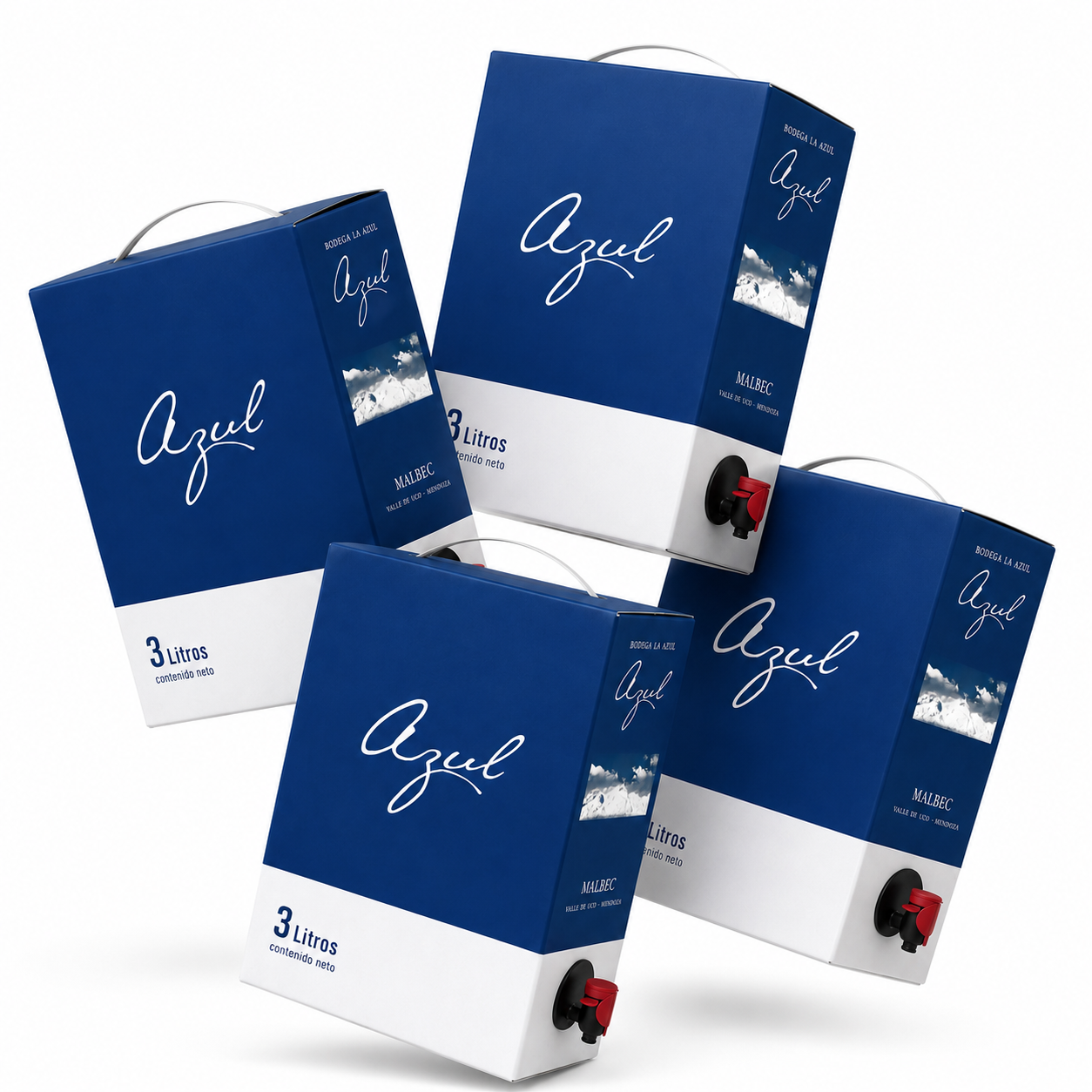Pack x4 Bag in Box La Azul Malbec 3L