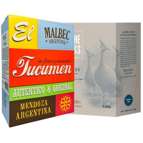 Vino Bag in Box Malbec Tucumén + Perdices Reserva 3 Litros