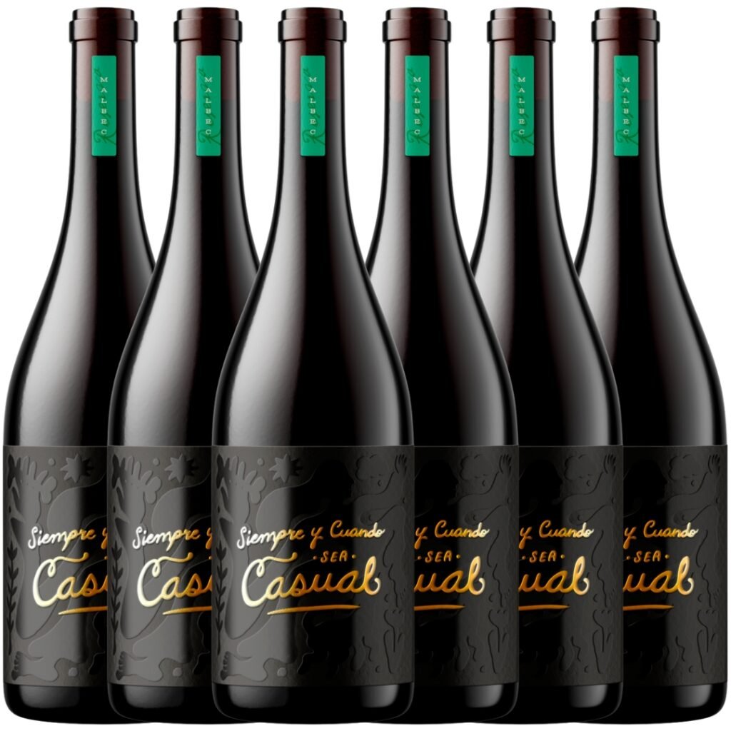 Vino Casual Reserva Malbec x 6 unidades