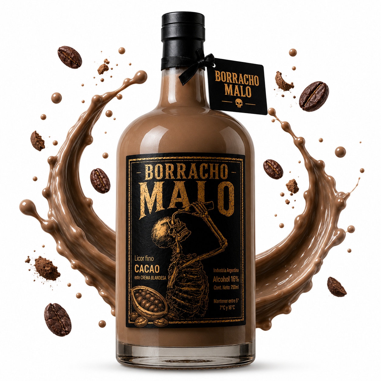 Crema Irlandesa Cacao 70% Borracho Malo 750ml
